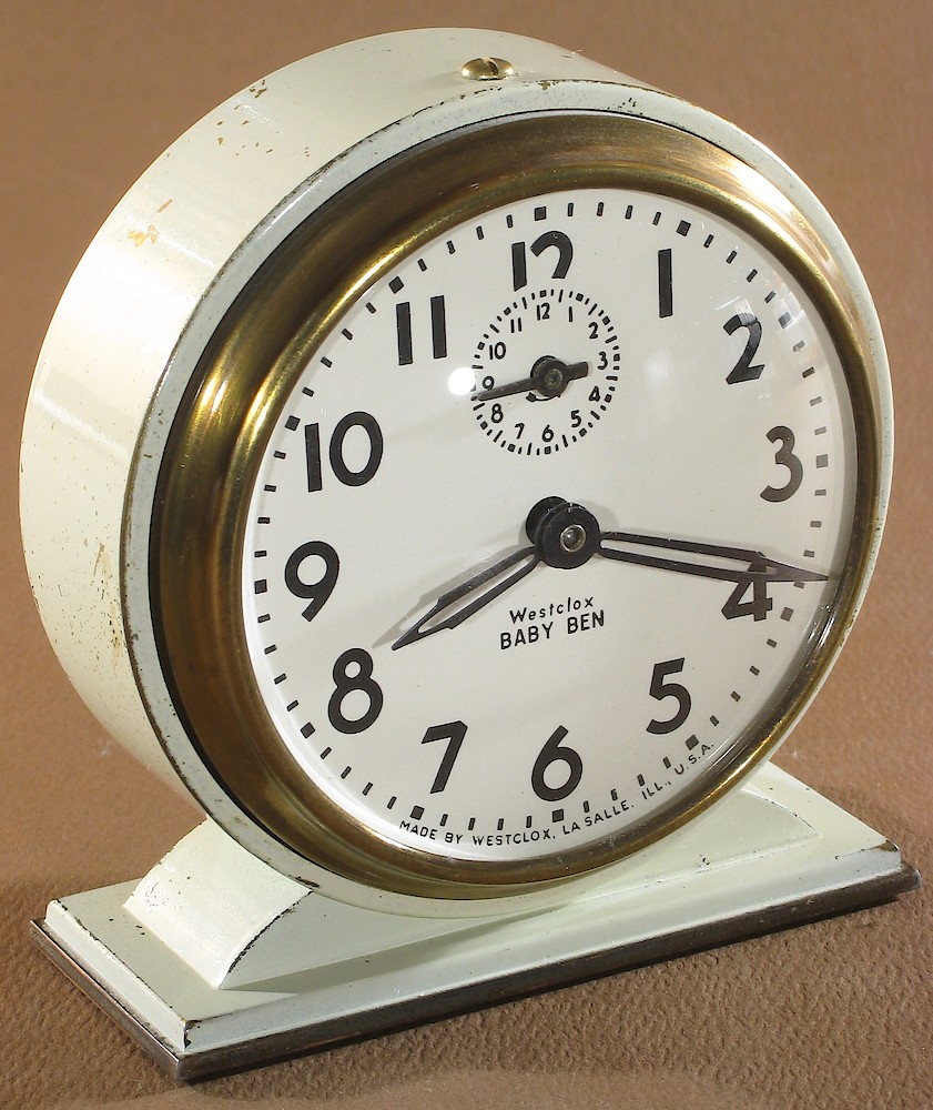 Westclox Baby Ben Style 4 Ivory Plain. Westclox Baby Ben Style 4 Ivory Plain Clock Example Photo