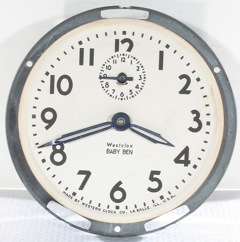 Westclox Baby Ben Style 4 Ivory Plain. Westclox Baby Ben Style 4 Ivory Plain Clock Example Photo