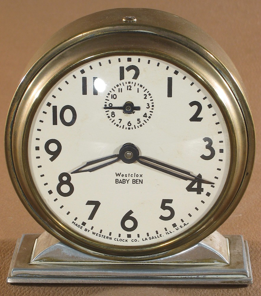 Westclox Baby Ben Style 4 Ivory Plain. Westclox Baby Ben Style 4 Ivory Plain Clock Example Photo