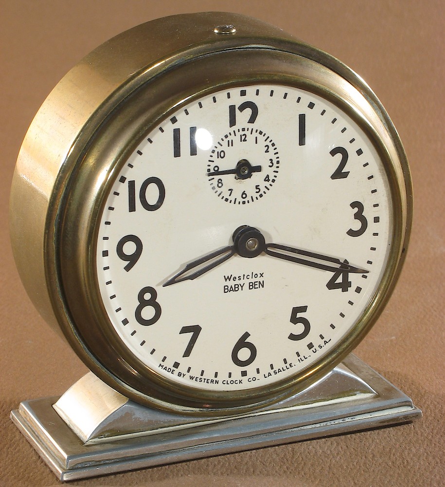 Westclox Baby Ben Style 4 Ivory Plain. Westclox Baby Ben Style 4 Ivory Plain Clock Example Photo