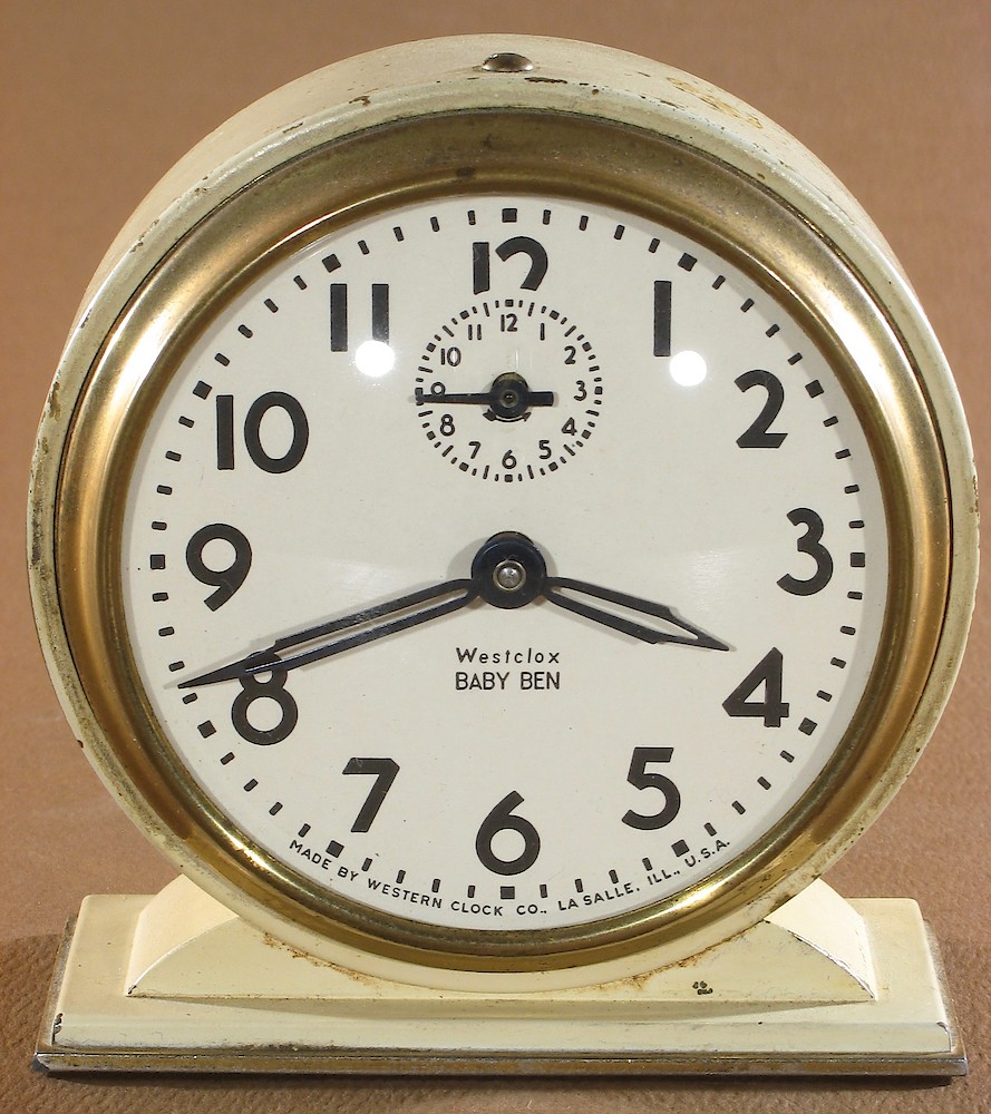 Westclox Baby Ben Style 4 Ivory Plain. Westclox Baby Ben Style 4 Ivory Plain Clock Example Photo