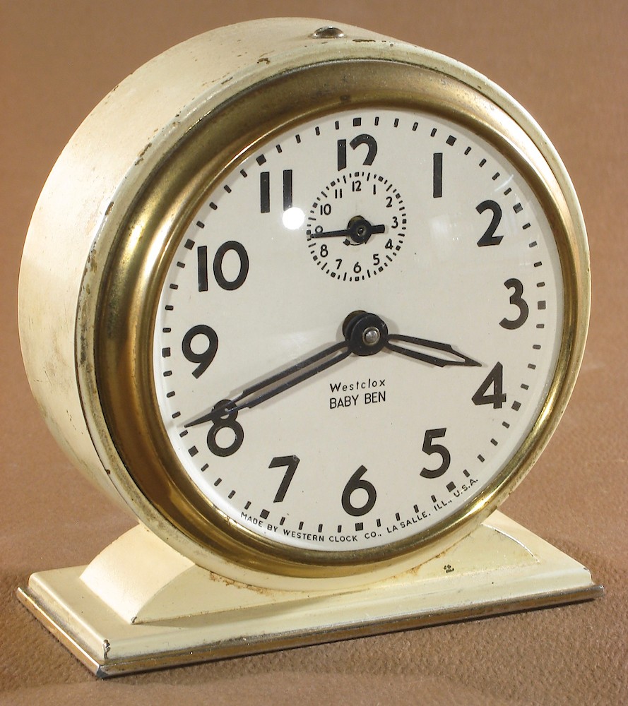 Westclox Baby Ben Style 4 Ivory Plain. Westclox Baby Ben Style 4 Ivory Plain Clock Example Photo