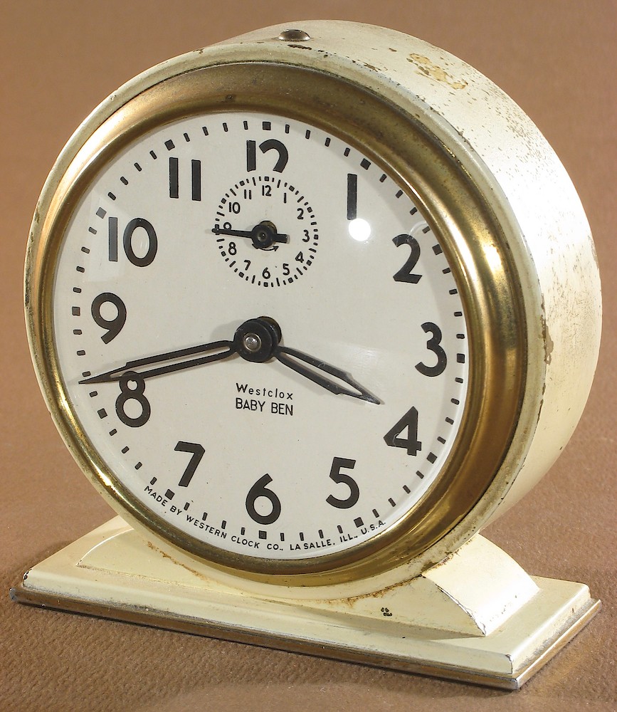 Westclox Baby Ben Style 4 Ivory Plain. Westclox Baby Ben Style 4 Ivory Plain Clock Example Photo