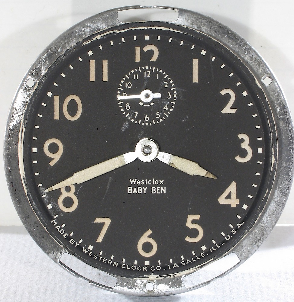 Westclox Baby Ben Style 4 Black Luminous. Westclox Baby Ben Style 4 Black Luminous Clock Example Photo