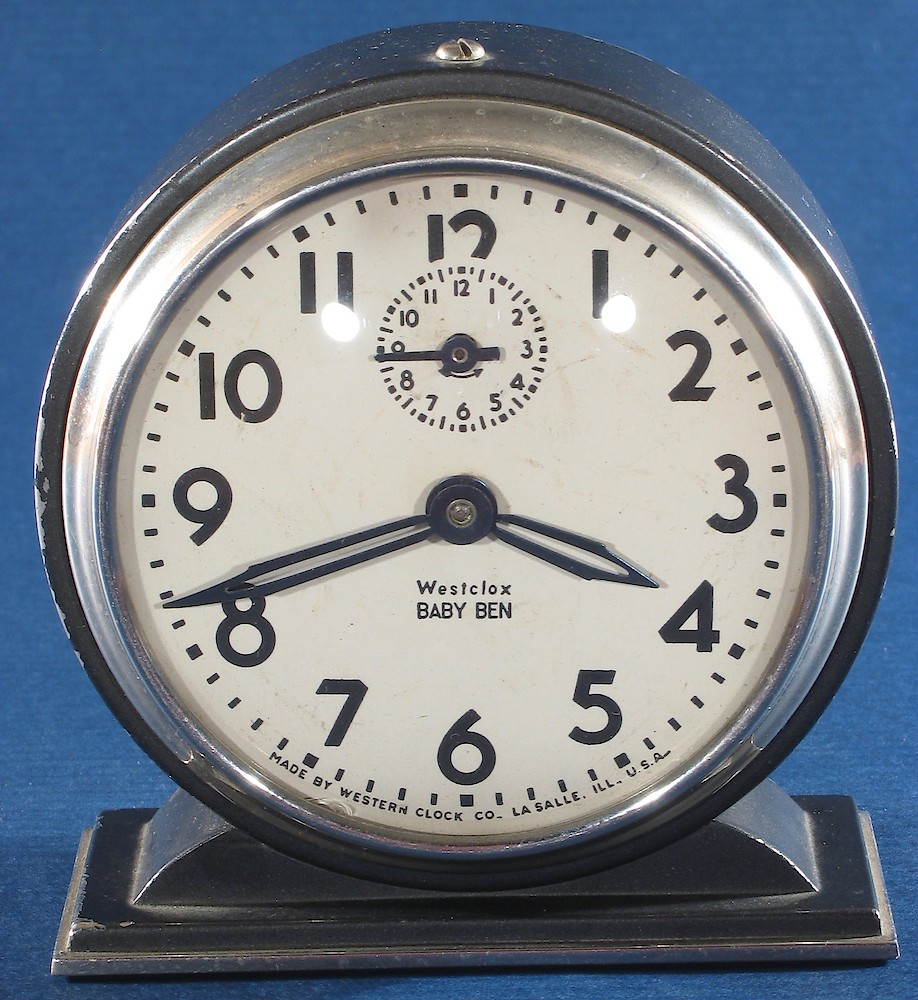 Westclox Baby Ben Style 4 Black Plain. Westclox Baby Ben Style 4 Black Plain Clock Example Photo