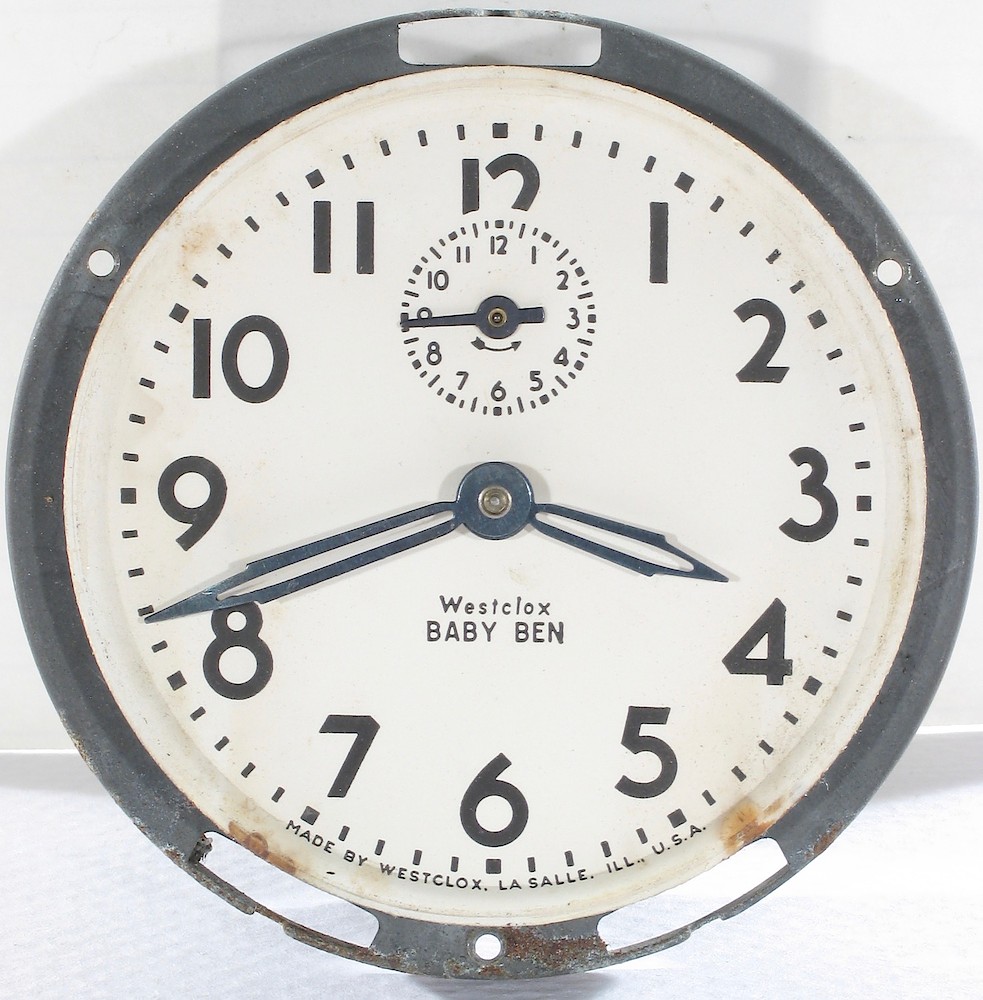 Westclox Baby Ben Style 4 Black Plain. Westclox Baby Ben Style 4 Black Plain Clock Example Photo