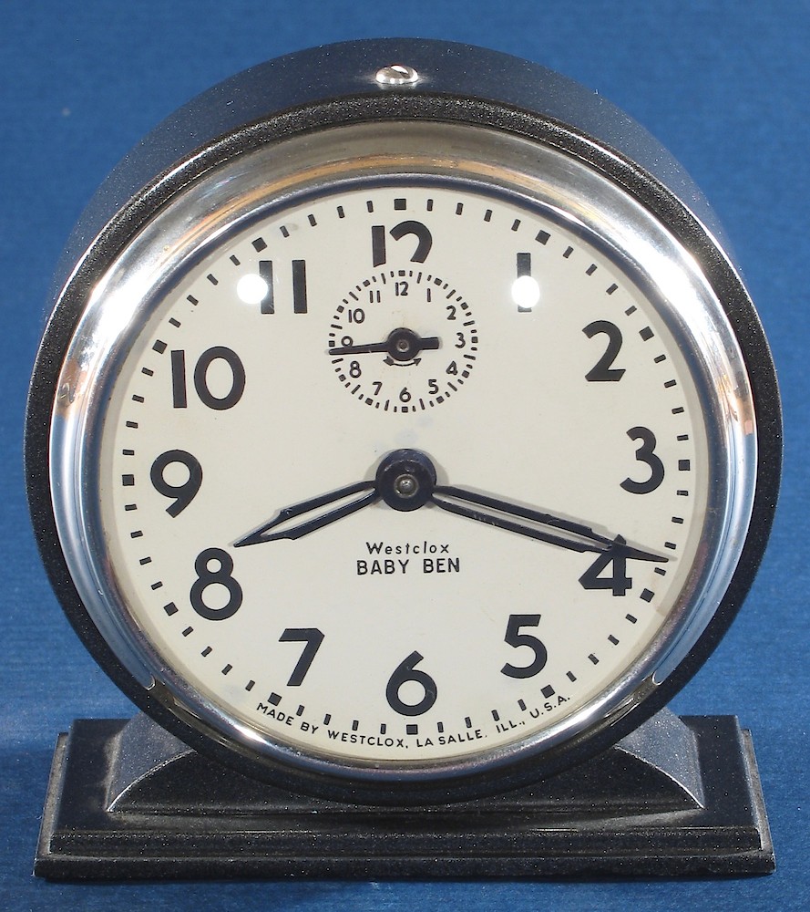 Westclox Baby Ben Style 4 Black Plain. Westclox Baby Ben Style 4 Black Plain Clock Example Photo