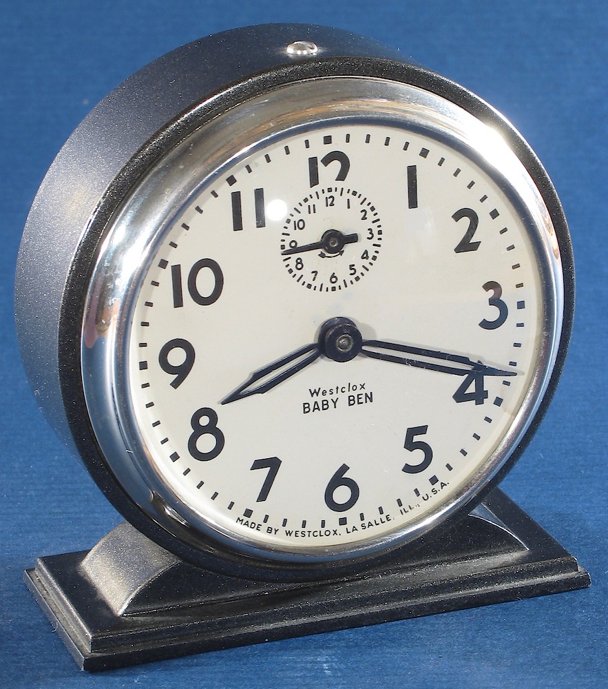 Westclox Baby Ben Style 4 Black Plain. Westclox Baby Ben Style 4 Black Plain Clock Example Photo