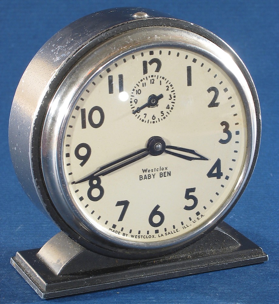 Westclox Baby Ben Style 4 Black Plain. Westclox Baby Ben Style 4 Black Plain Clock Example Photo