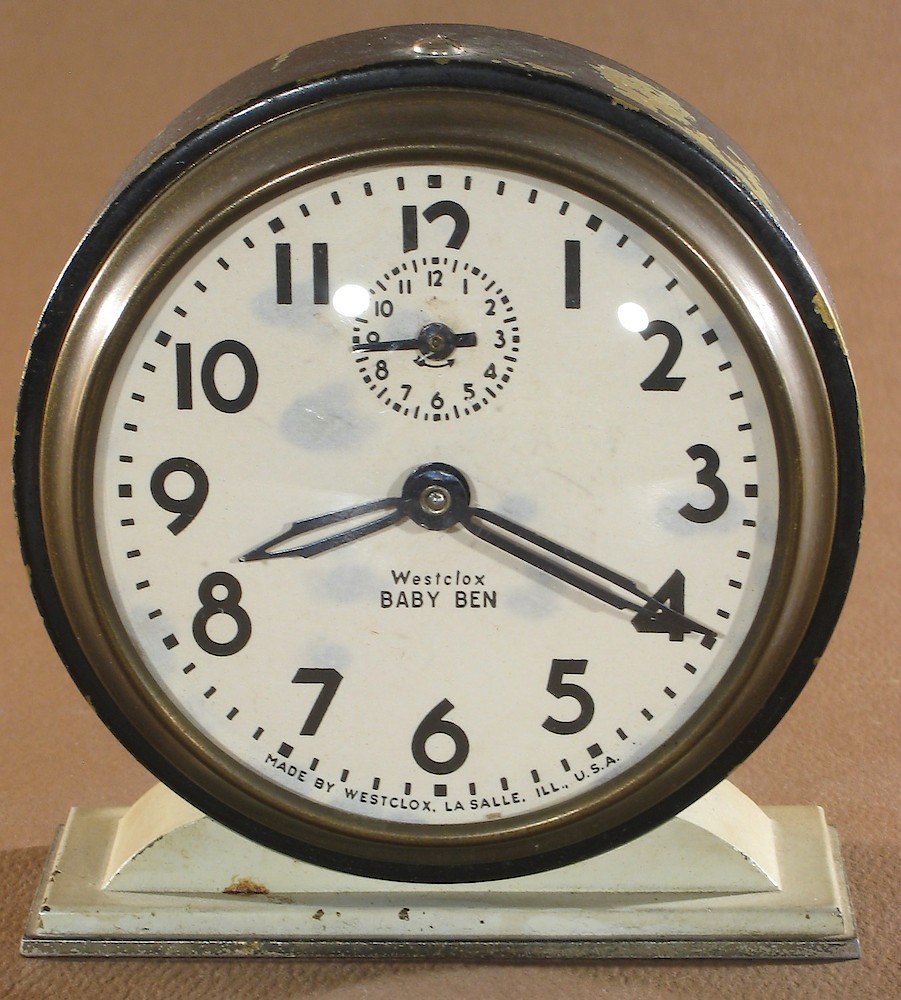 Westclox Baby Ben Style 4 Ivory Plain. Westclox Baby Ben Style 4 Ivory Plain Clock Example Photo