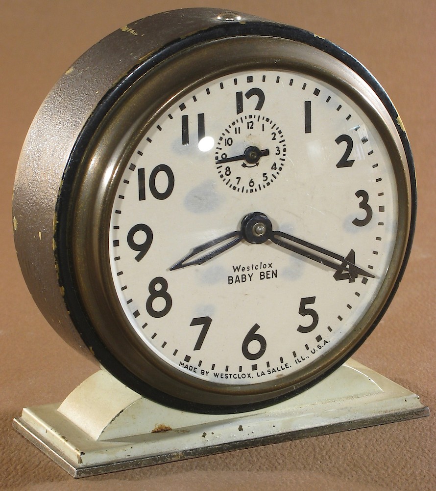 Westclox Baby Ben Style 4 Ivory Plain. Westclox Baby Ben Style 4 Ivory Plain Clock Example Photo