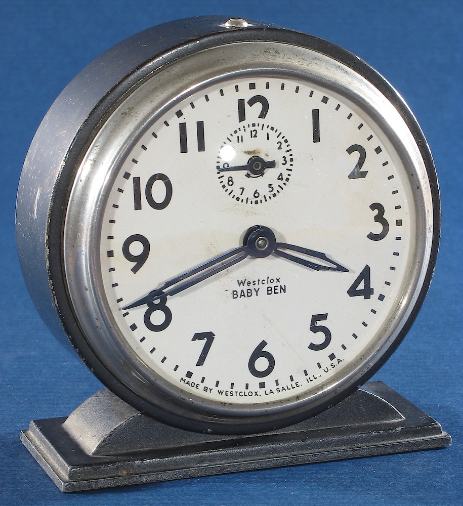 Westclox Baby Ben Style 4 Black Plain. Westclox Baby Ben Style 4 Black Plain Clock Example Photo