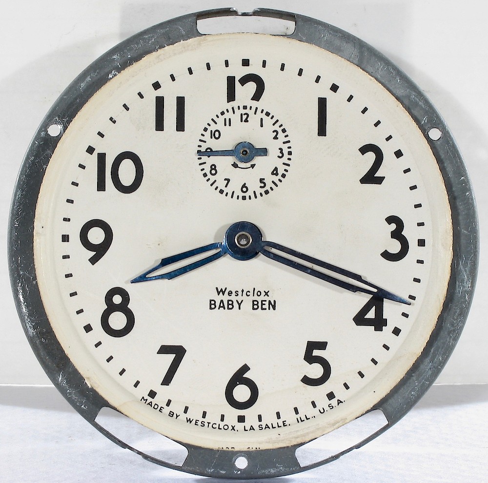 Westclox Baby Ben Style 4 Ivory Plain. Westclox Baby Ben Style 4 Ivory Plain Clock Example Photo