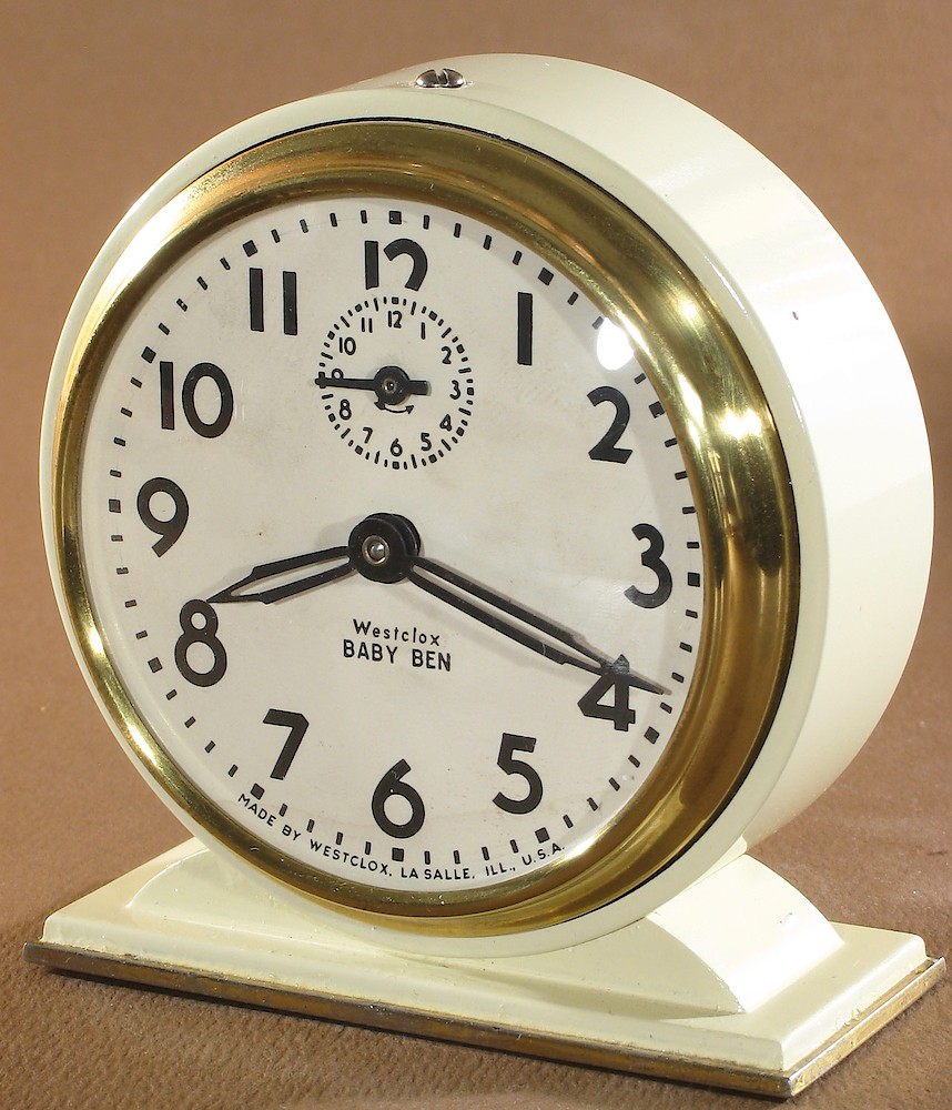 Westclox Baby Ben Style 4 Ivory Plain. Westclox Baby Ben Style 4 Ivory Plain Clock Example Photo