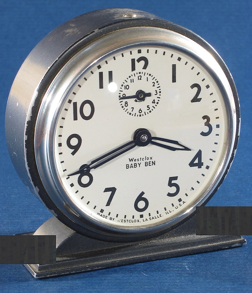 Westclox Baby Ben Style 4 Black Plain. Westclox Baby Ben Style 4 Black Plain Clock Example Photo