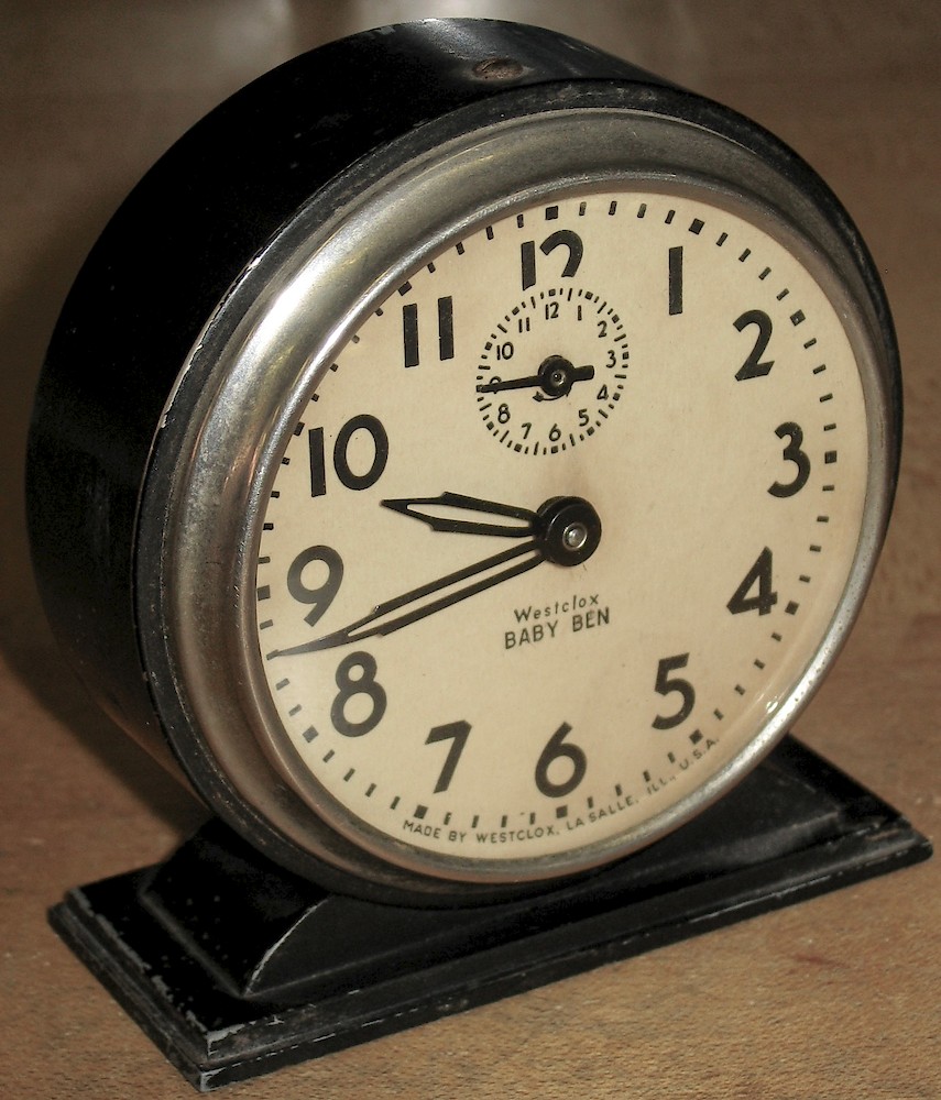 Westclox Baby Ben Style 4 Black Plain. Westclox Baby Ben Style 4 Black Plain Clock Example Photo