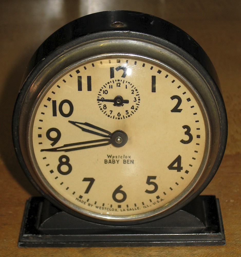 Westclox Baby Ben Style 4 Black Plain. Westclox Baby Ben Style 4 Black Plain Clock Example Photo