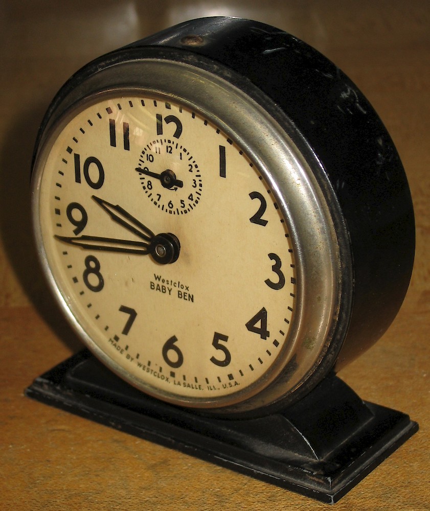 Westclox Baby Ben Style 4 Black Plain. Westclox Baby Ben Style 4 Black Plain Clock Example Photo