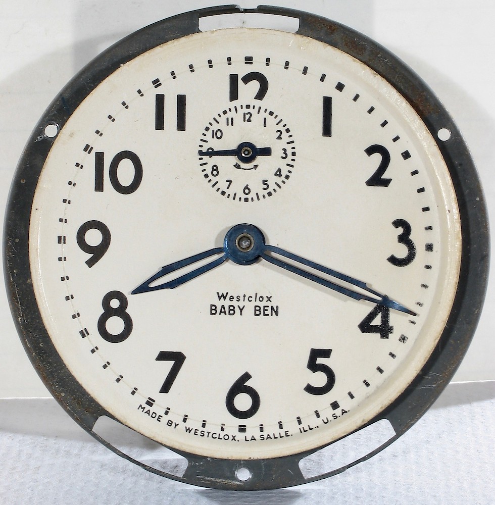 Westclox Baby Ben Style 4 Ivory Plain. Westclox Baby Ben Style 4 Ivory Plain Clock Example Photo