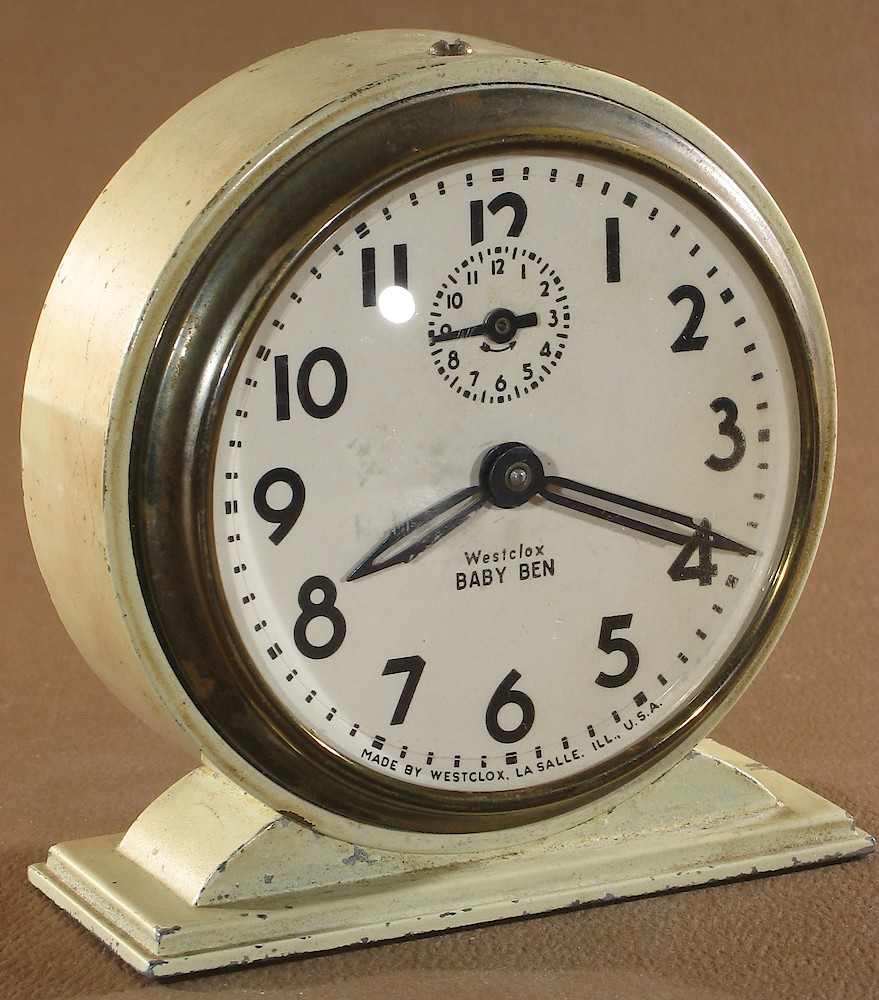 Westclox Baby Ben Style 4 Ivory Plain. Westclox Baby Ben Style 4 Ivory Plain Clock Example Photo