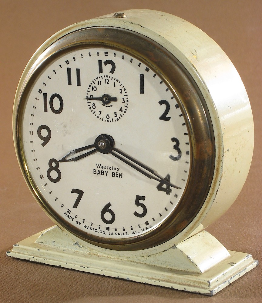 Westclox Baby Ben Style 4 Ivory Plain. Westclox Baby Ben Style 4 Ivory Plain Clock Example Photo