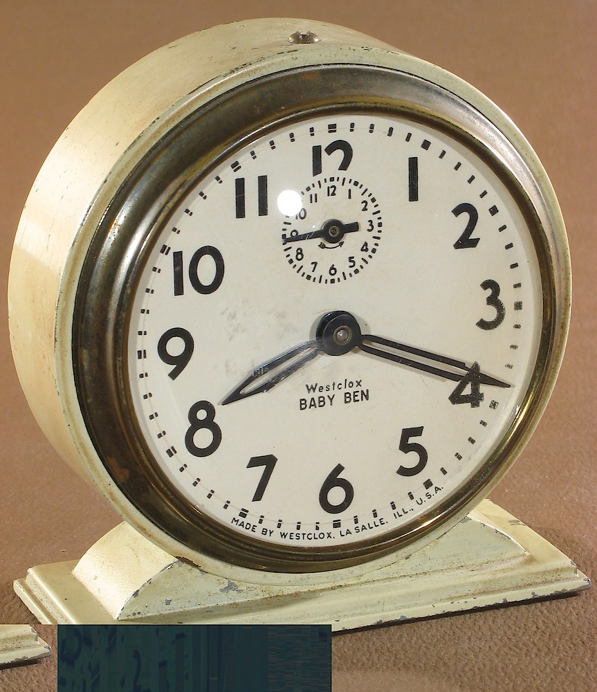 Westclox Baby Ben Style 4 Ivory Plain. Westclox Baby Ben Style 4 Ivory Plain Clock Example Photo