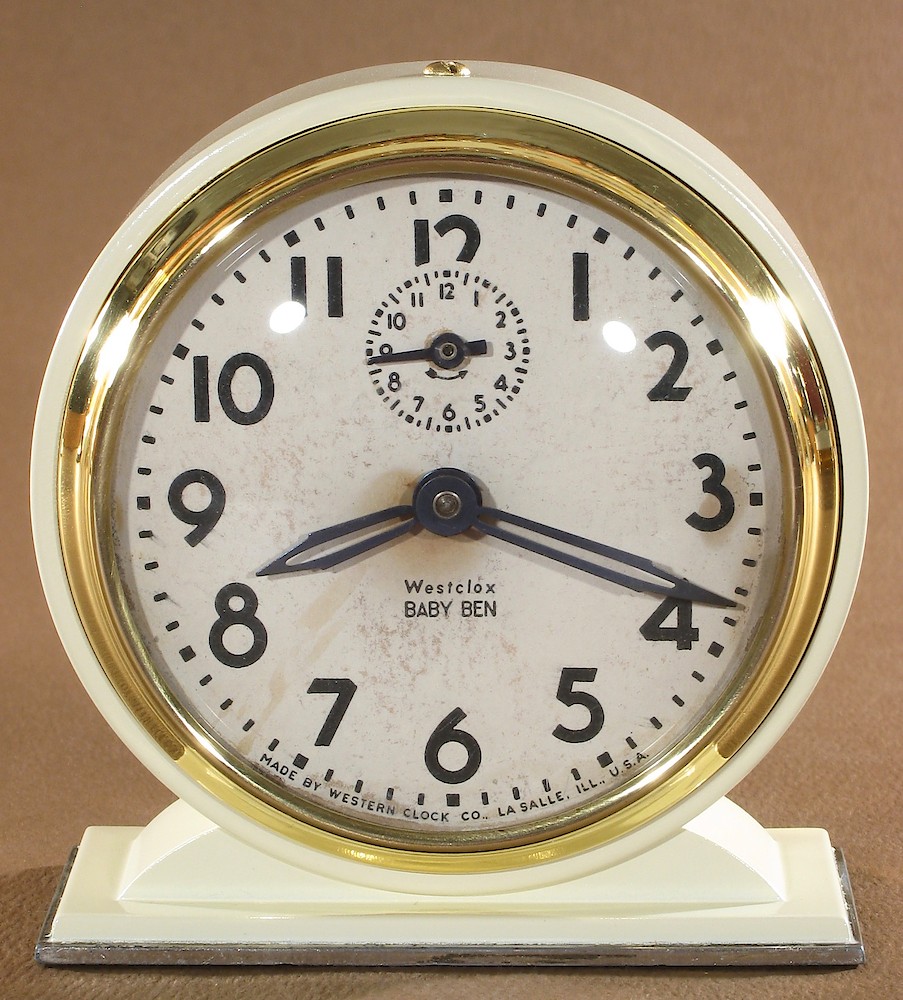 Westclox Baby Ben Style 4 Ivory Plain. Westclox Baby Ben Style 4 Ivory Plain Clock Example Photo