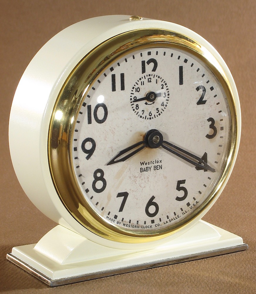 Westclox Baby Ben Style 4 Ivory Plain. Westclox Baby Ben Style 4 Ivory Plain Clock Example Photo