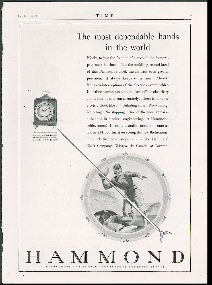 October 12, 1931 Time Magazine, p. 9