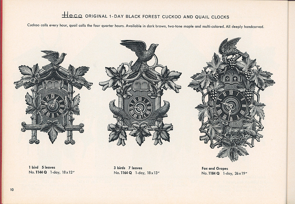 HECO Clock Catalog ca. 1960 > 10