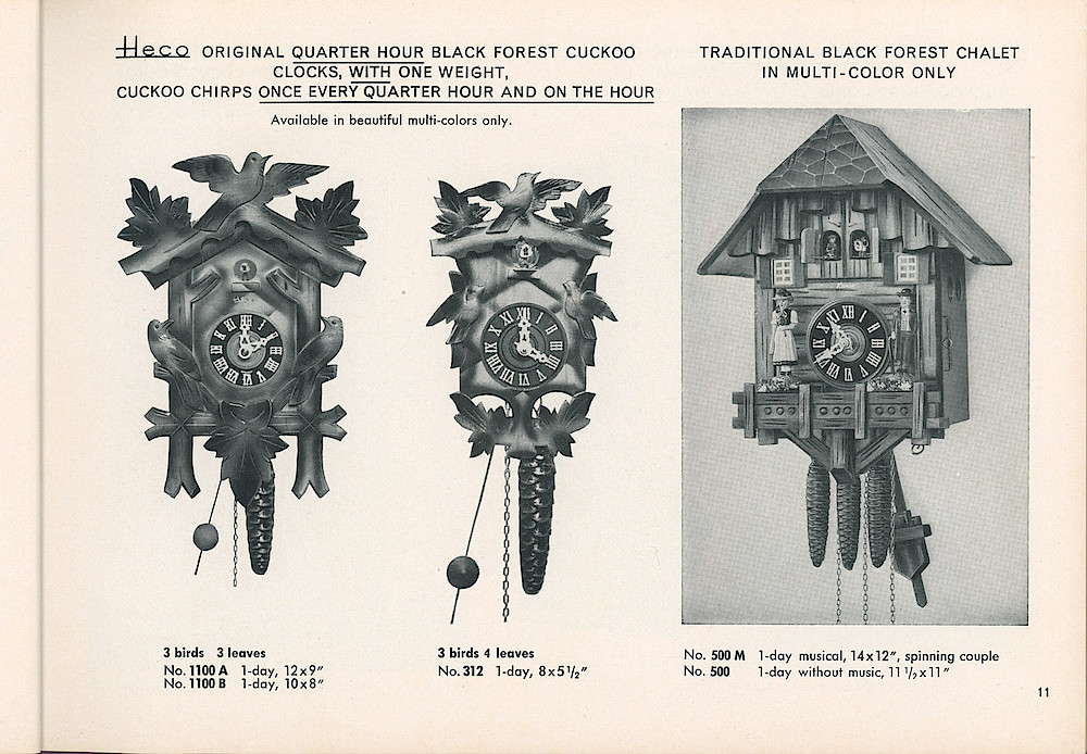 HECO Clock Catalog ca. 1960 > 11