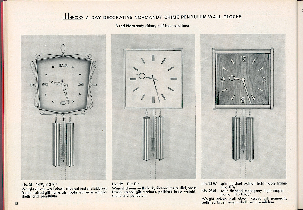 HECO Clock Catalog ca. 1960 > 18