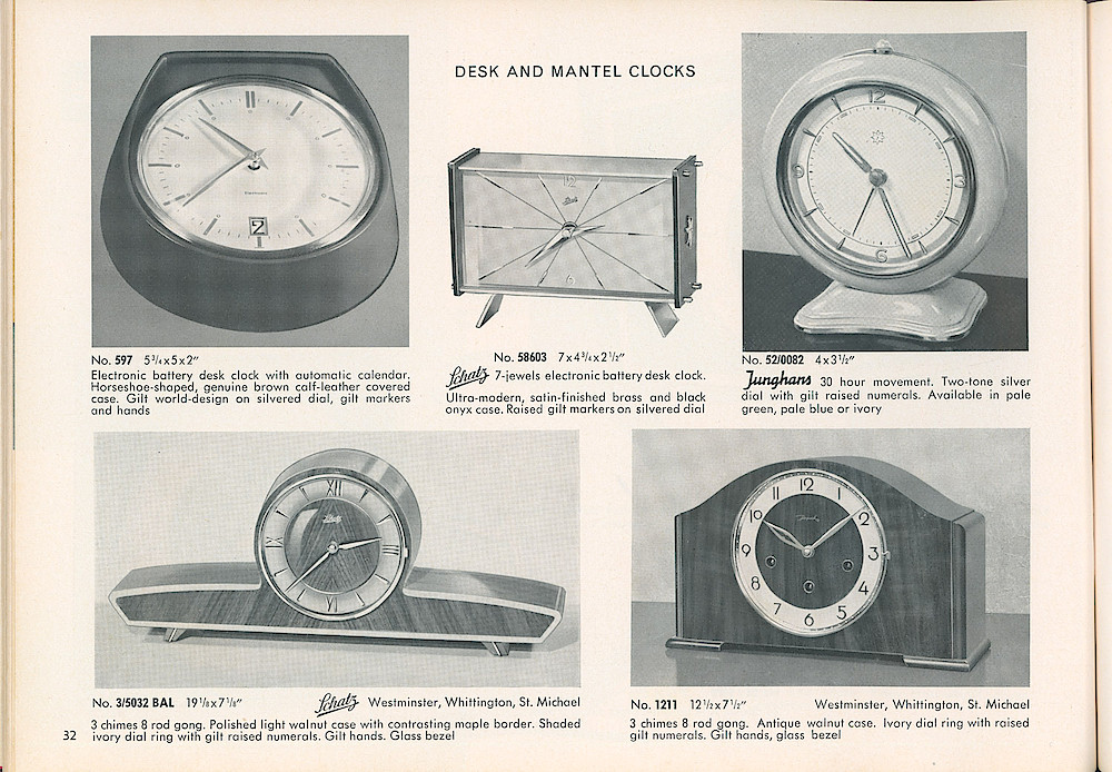 HECO Clock Catalog ca. 1960 > 32
