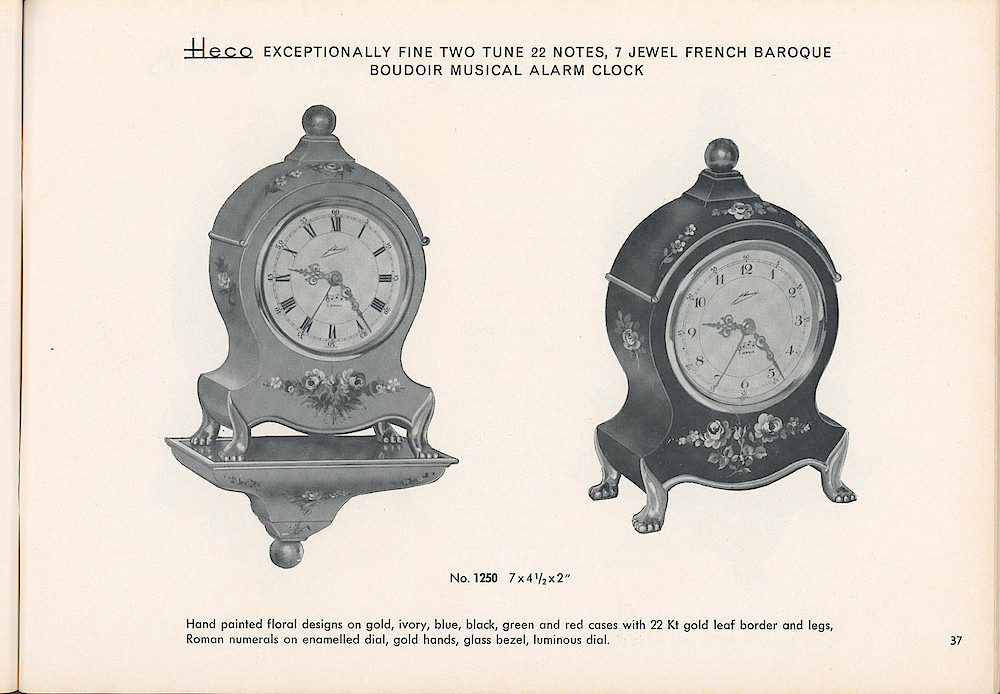HECO Clock Catalog ca. 1960 > 37