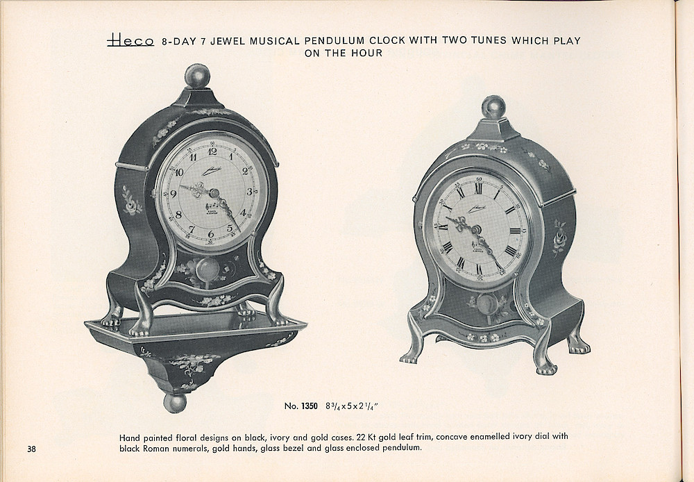 HECO Clock Catalog ca. 1960 > 38