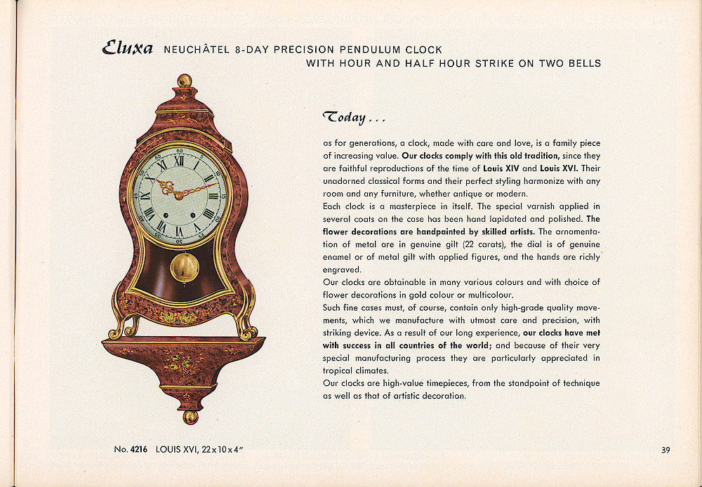 HECO Clock Catalog ca. 1960 > 39