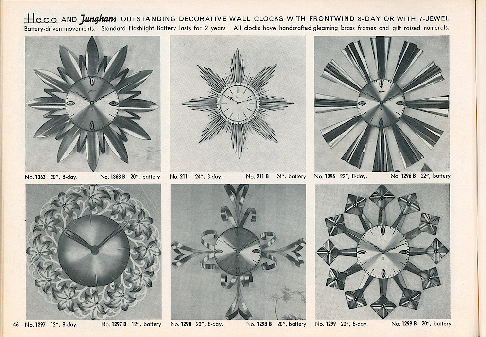 HECO Clock Catalog ca. 1960 > 46