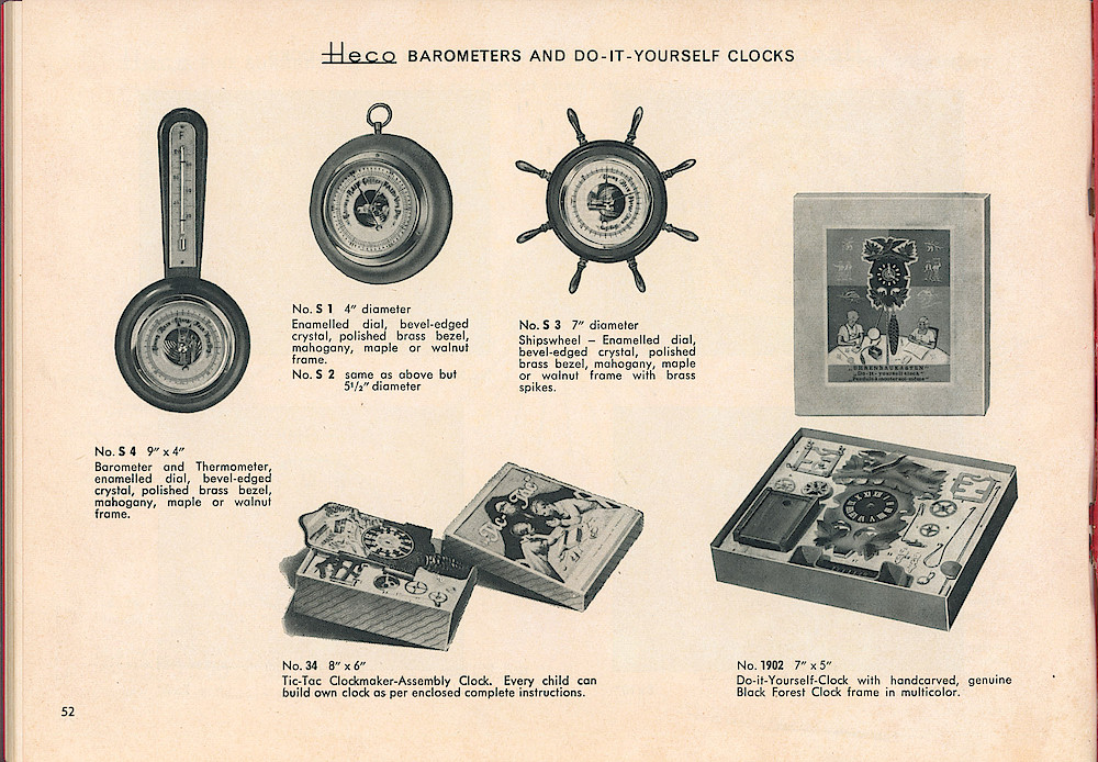 HECO Clock Catalog ca. 1960 > 52