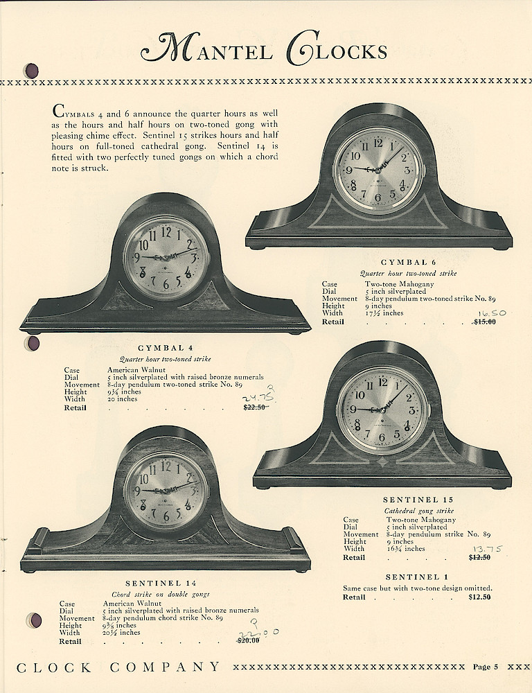 Eight and Thirty Day Key Wound Clocks > 5