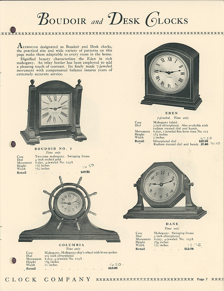 Eight and Thirty Day Key Wound Clocks > 7