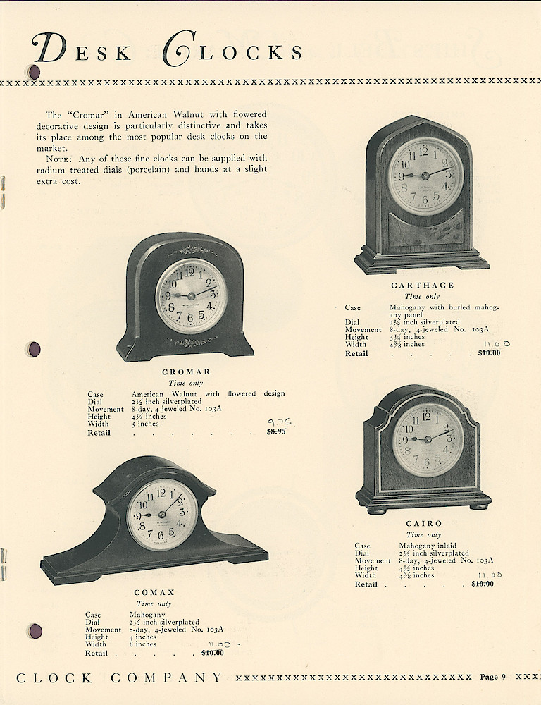 Eight and Thirty Day Key Wound Clocks > 9