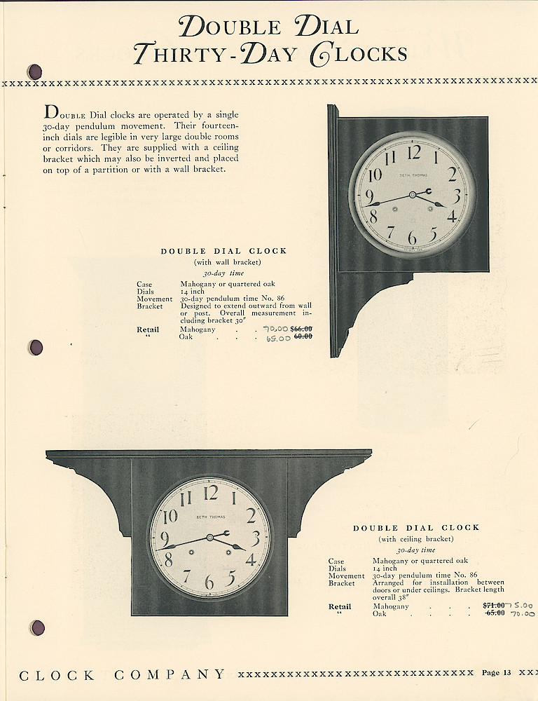 Eight and Thirty Day Key Wound Clocks > 13