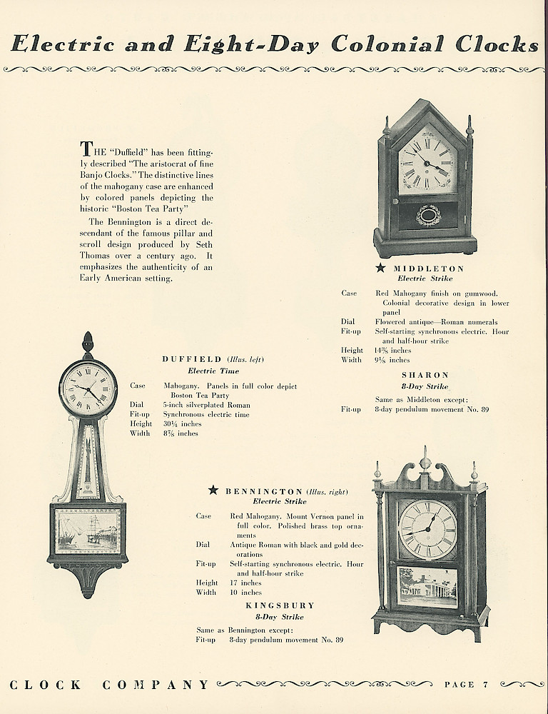 Seth Thomas Clocks - Electric and Keywound > 7