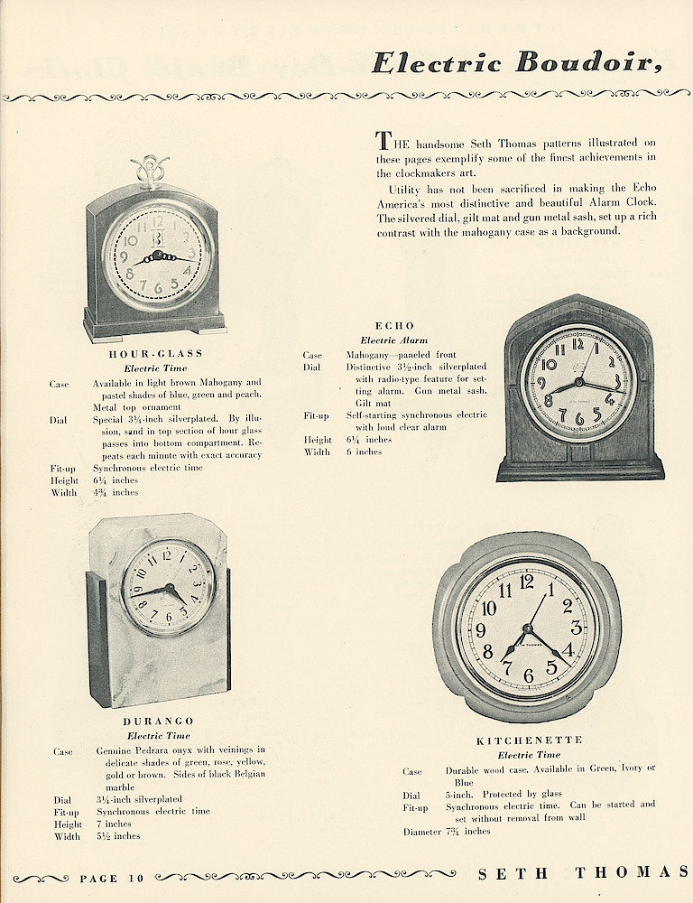 Seth Thomas Clocks - Electric and Keywound > 10