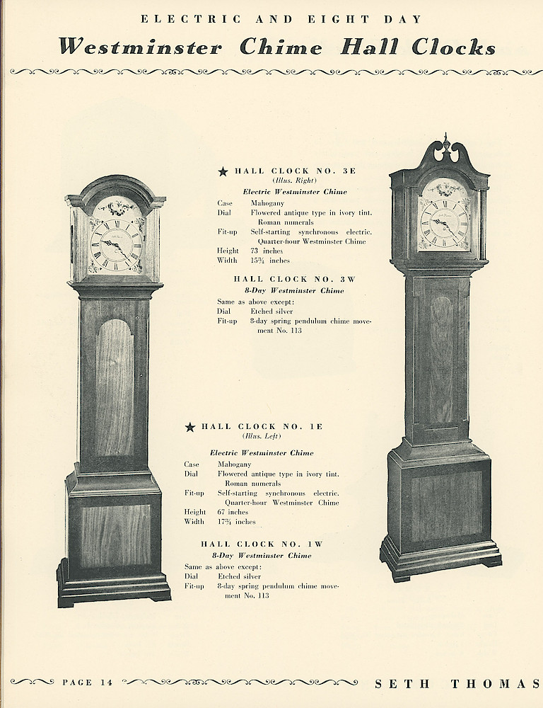 Seth Thomas Clocks - Electric and Keywound > 14