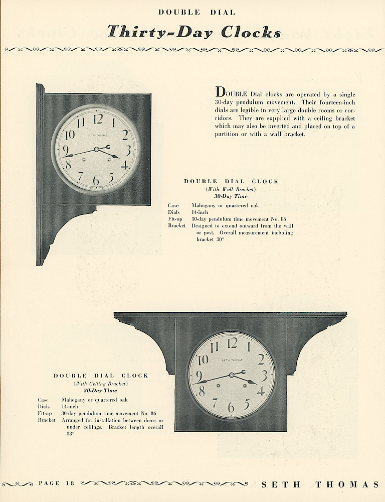 Seth Thomas Clocks - Electric and Keywound > 18