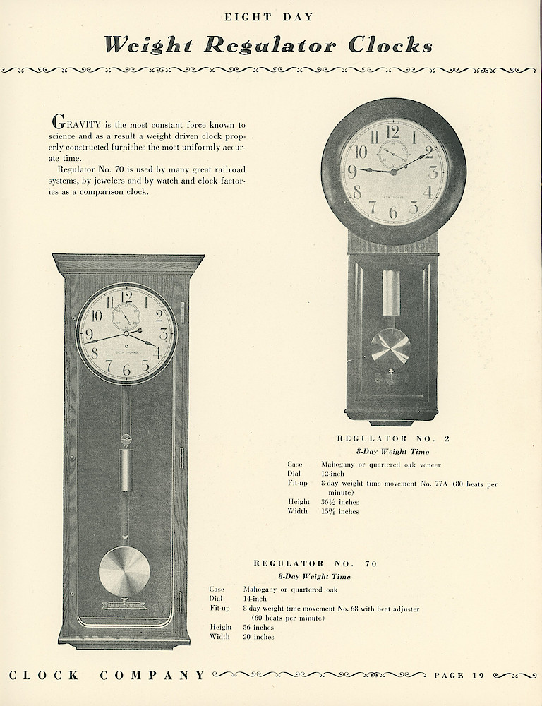 Seth Thomas Clocks - Electric and Keywound > 19