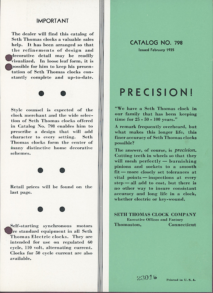 Seth Thomas Clocks; 1813 - 1935 > 1