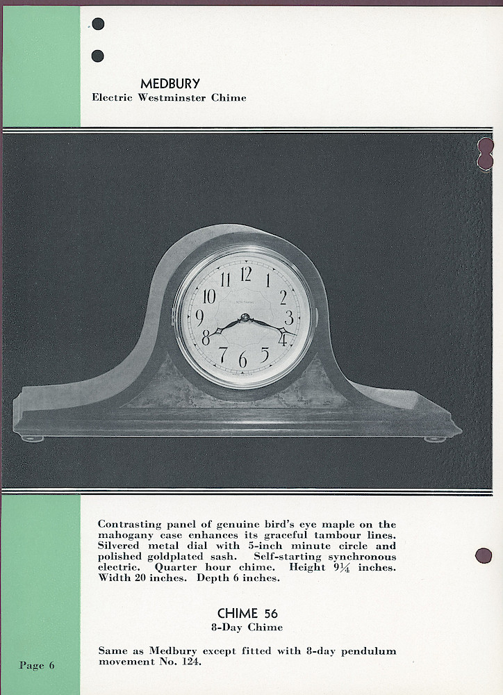 Seth Thomas Clocks; 1813 - 1935 > 6