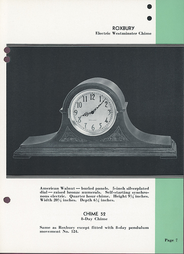 Seth Thomas Clocks; 1813 - 1935 > 7